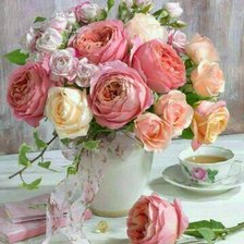 Схема вышивки «Цветы»