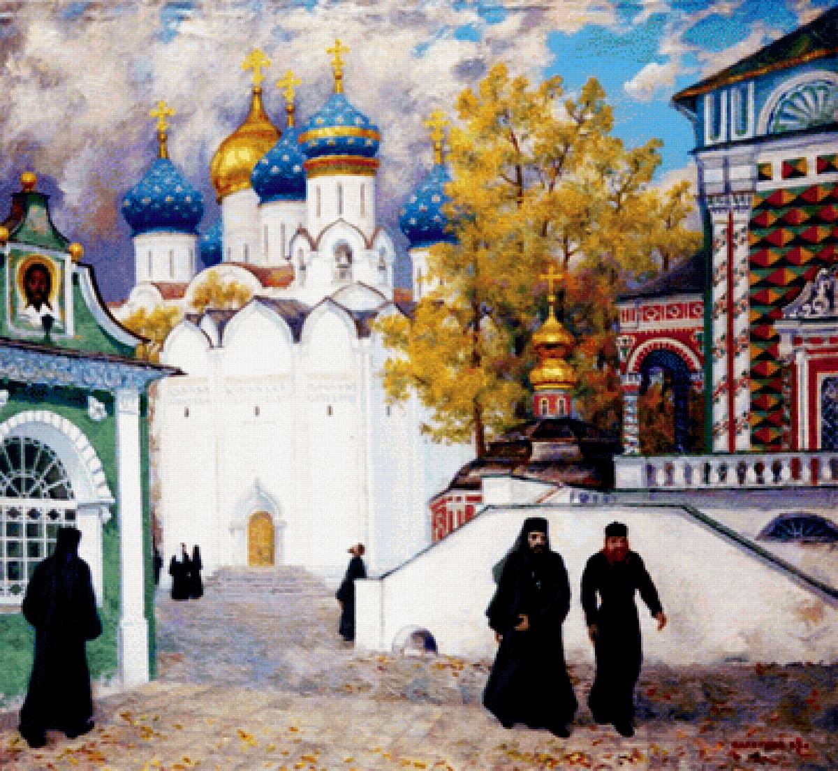 Троице-Сергиева Лавра. Пархунов - русские художники - предпросмотр