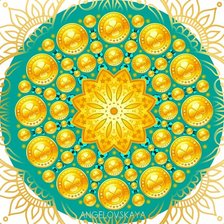 Схема вышивки «Мандала денежная европейская»