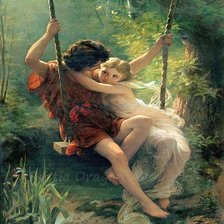 Схема вышивки «На качелях»