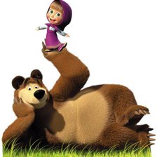 Схема вышивки «Маша и медведь»