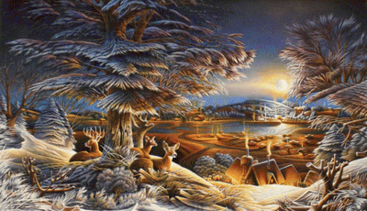 Pictorul Terry Redlin Evening; - peisaje - предпросмотр