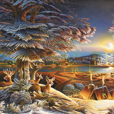 Pictorul Terry Redlin Evening;