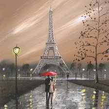 Схема вышивки «Эйфелева башня»