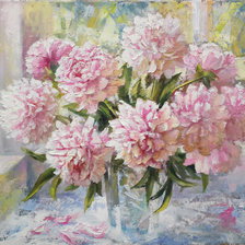 Схема вышивки «Букет пионов»