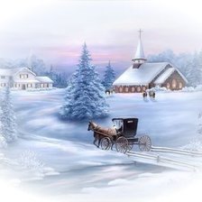 Схема вышивки «пейзаж»