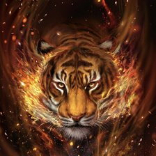 Схема вышивки «Тигр»