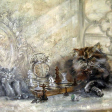 Схема вышивки «шахматисты»