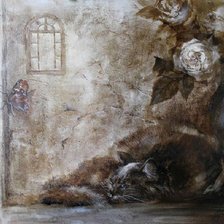 Схема вышивки «кот»