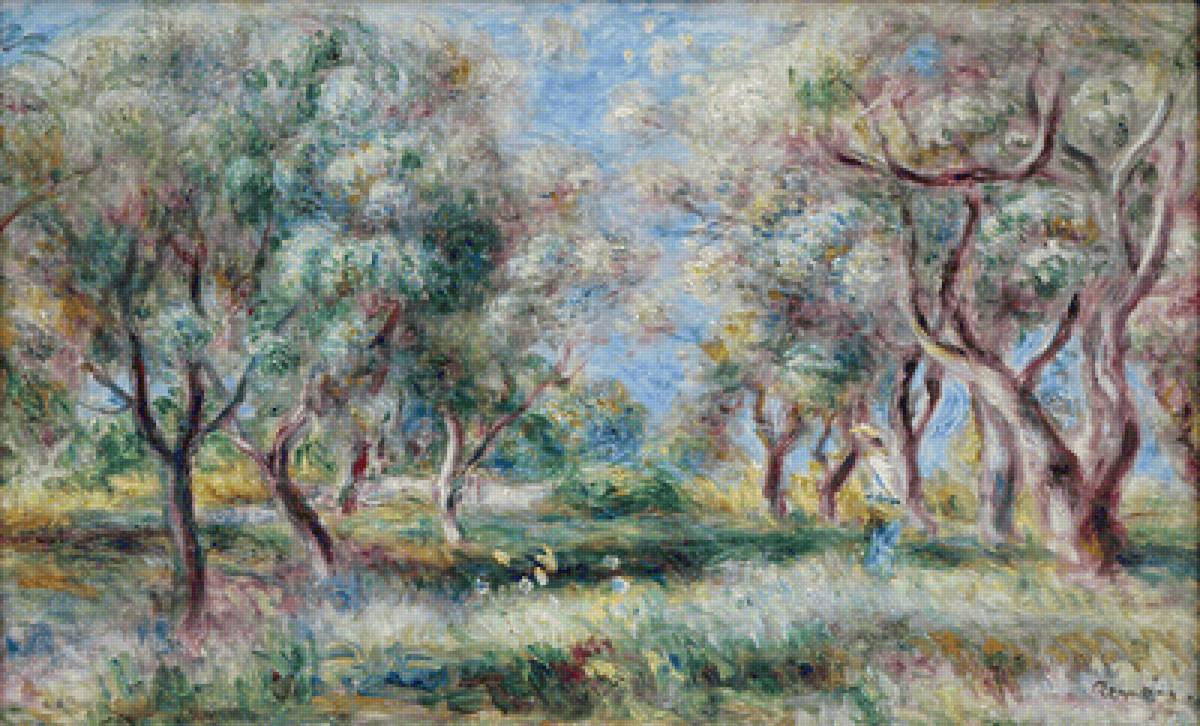 Renoir Les Oliviers de Cagnes - les oliviers de cagnes, renoir, painting - предпросмотр