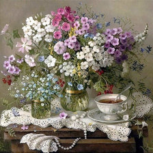 Схема вышивки «Душистые флоксы»