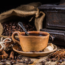 Схема вышивки «Кофе»