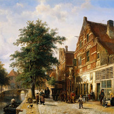 Схема вышивки «старинная улочка»