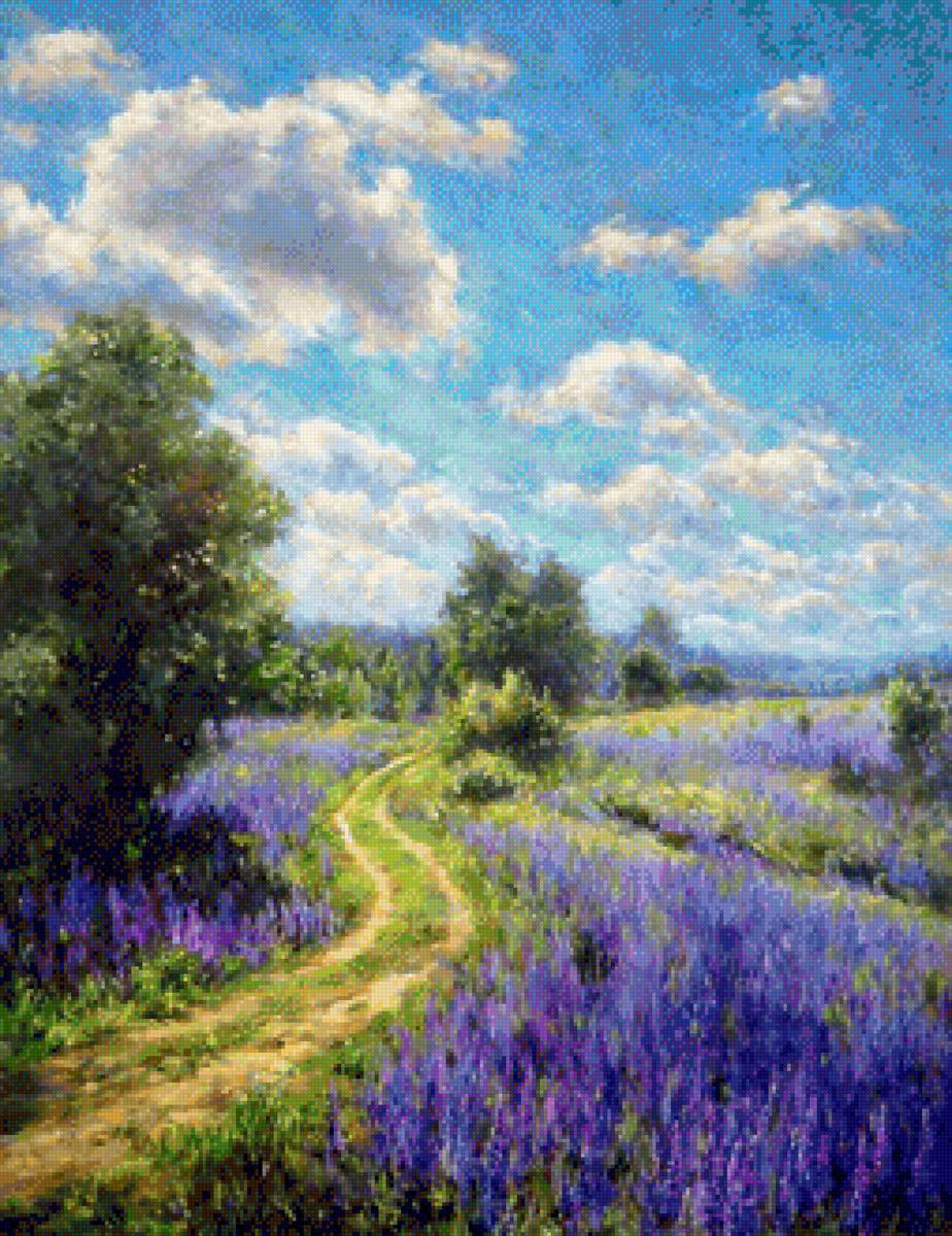 Violet flowers - предпросмотр