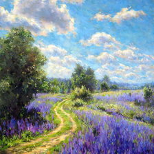 Схема вышивки «Violet flowers»