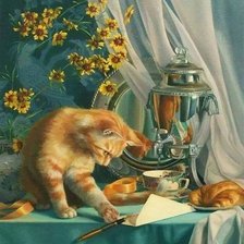 Схема вышивки «кошки»