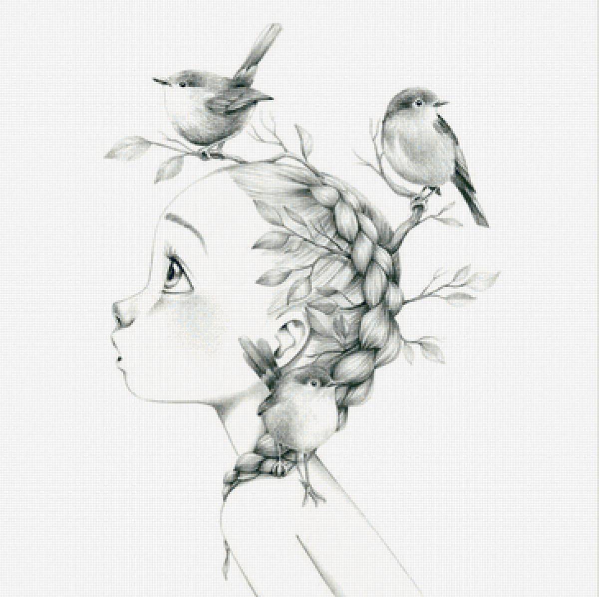 рисунок - девочка - предпросмотр