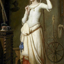 Схема вышивки «Маргарита перед зеркалом.»