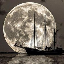 Схема вышивки «Noite de luar.»