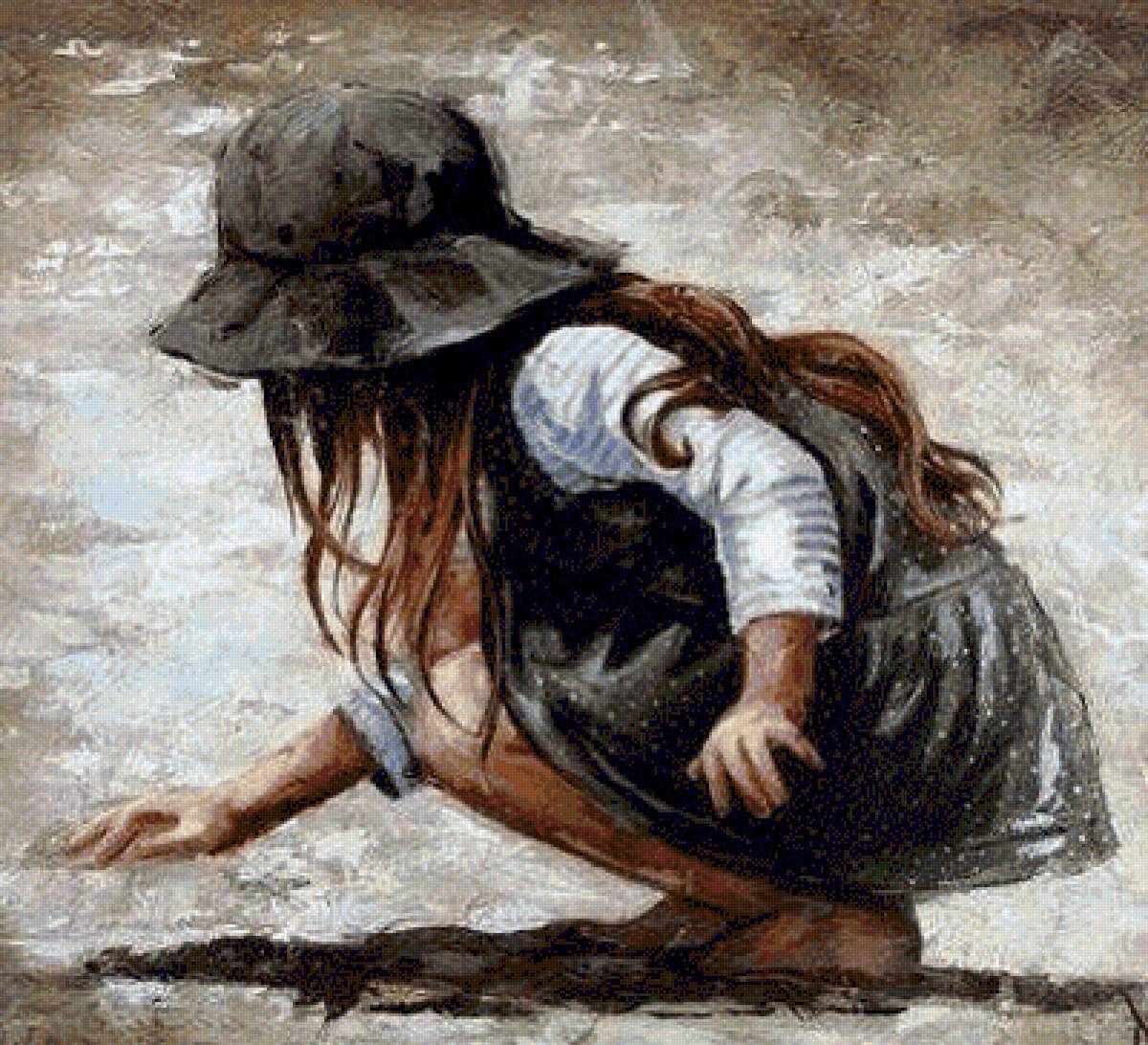 Дівчинка - діти, квіти - предпросмотр