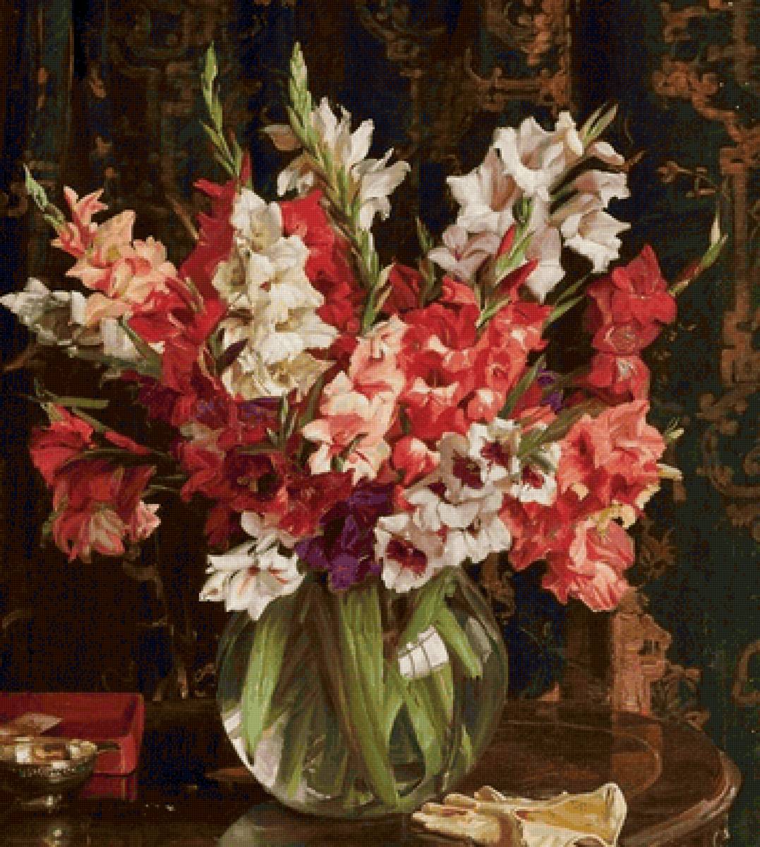 Boque de flores. - flores .gladíolos. - предпросмотр