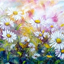 Схема вышивки «ромашки»