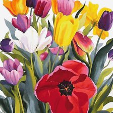 Схема вышивки «Тюльпани»