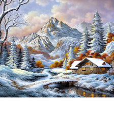 Схема вышивки «начало зимы»