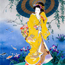 Схема вышивки «Танец весеннего дождя»