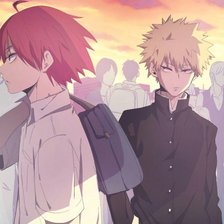 Схема вышивки «Киришима и Бакуго»