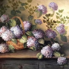 Схема вышивки «Букет гортензии»