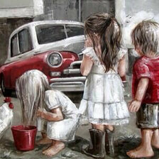 Схема вышивки «Діти»