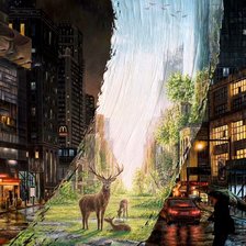 Схема вышивки «Два мира»