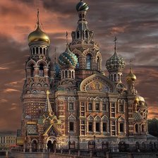 Схема вышивки «В Питере у собора»