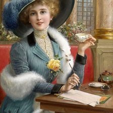 Схема вышивки «Dama elegante.»