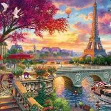 Схема вышивки «vista de Paris»