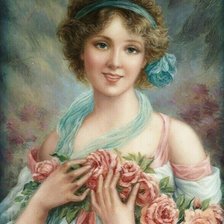 Схема вышивки «Dama.»