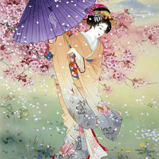 Схема вышивки «Танец цветущей сакуры»