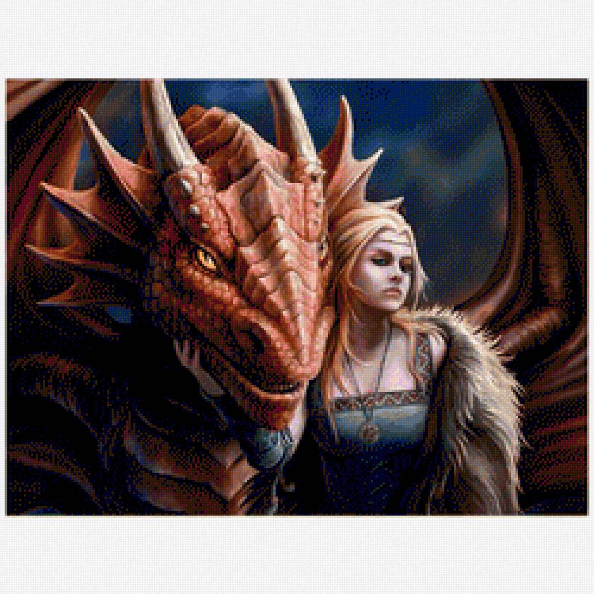 девушка с драконом - девушка дракон фентези - предпросмотр