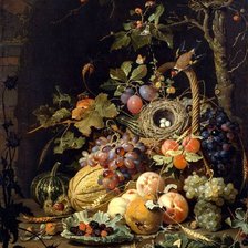 Схема вышивки «Натюрморт с гнездом»