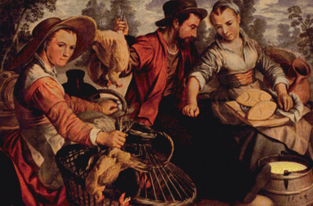 Голландский рынок 16 век - голландский рынок 16 век - предпросмотр