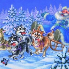 Схема вышивки «Дед мороз»