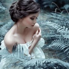 Схема вышивки «Девушка»