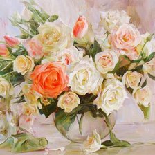 Схема вышивки «Букет роз»