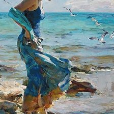 Схема вышивки «Свидание с морем»