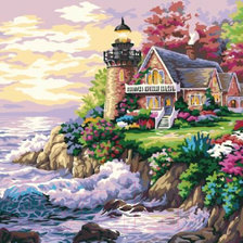 Схема вышивки «Дом у маяка»