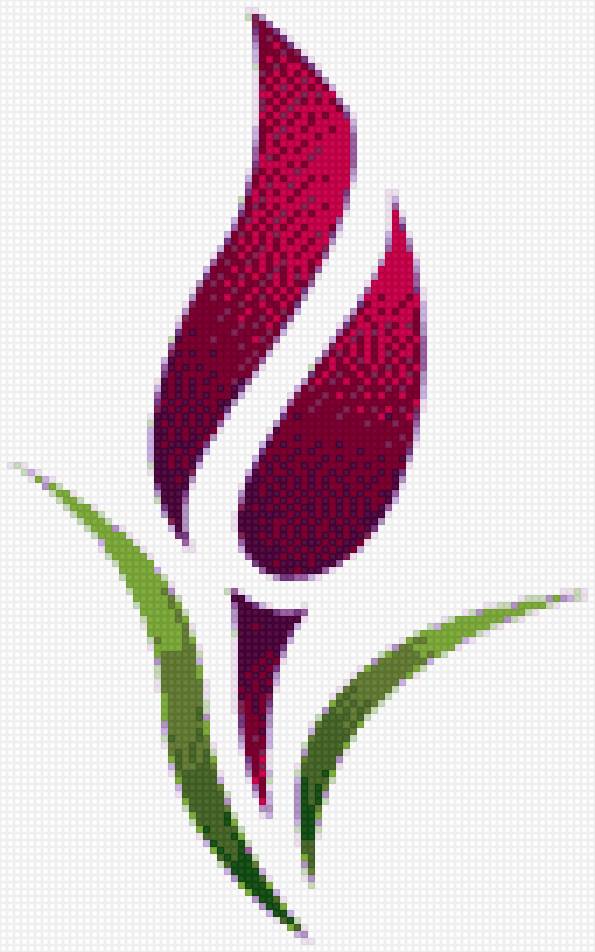 Тюльпан - логотип, тюльпан, эмблема, цветок - предпросмотр