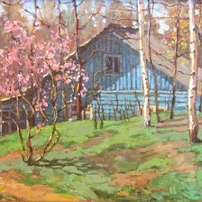 Схема вышивки «Осень, похожая на весну»