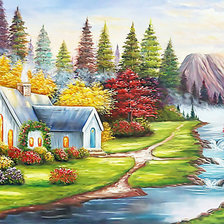 Схема вышивки «Пейзаж»