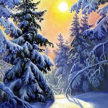 Схема вышивки «пейзаж»